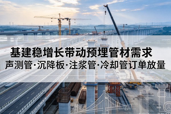 澄城基建稳增长带动预埋监测管材需求，声测管、沉降板、注浆管订单持续放量